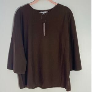 Joy‎ Joy Boatneck Sweater- Expresso knit NWT size M/L